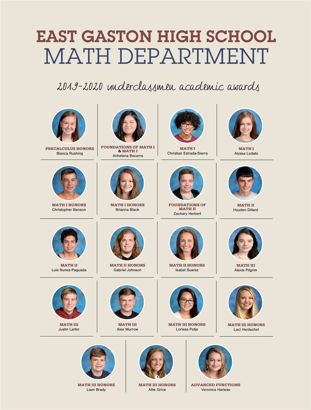 Academic Awards - Math